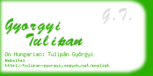 gyorgyi tulipan business card